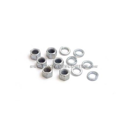 Ecrous de jante D,8 / clef 11mm  Modèles Italiens (jeu x 6)